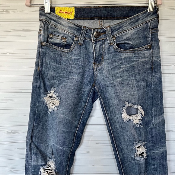 Distressed Machine Jeans - Picture 3 of 9